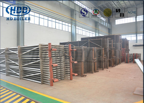 Economizer หม้อไอน้ำความร้อนเสียแบบไม่มีรอยต่อ H Fin Tube พร้อมแผ่นเหล็กสองแผ่น
