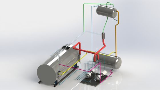 Gas Fired LPG Steam Heat Conduction Oil Boiler การใช้ความร้อนสูง